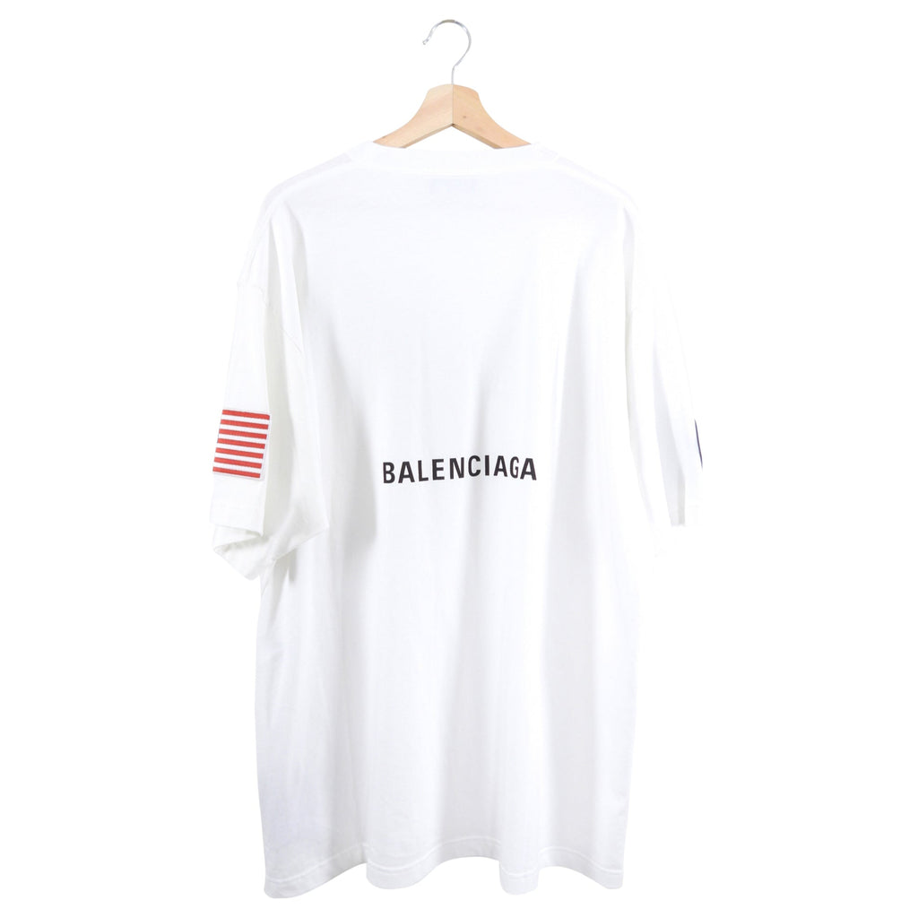 Balenciaga Unifit White Oversized Nasa Patch T Shirt