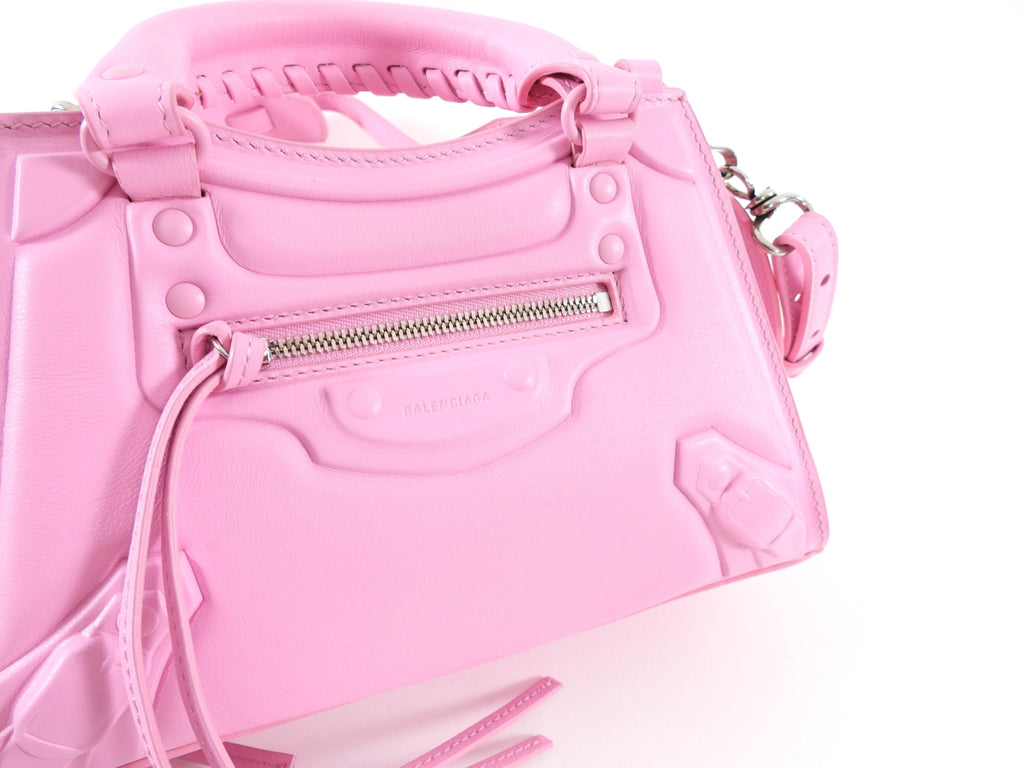 Balenciaga Pink Motocross Mini Neo Classic Leather Bag