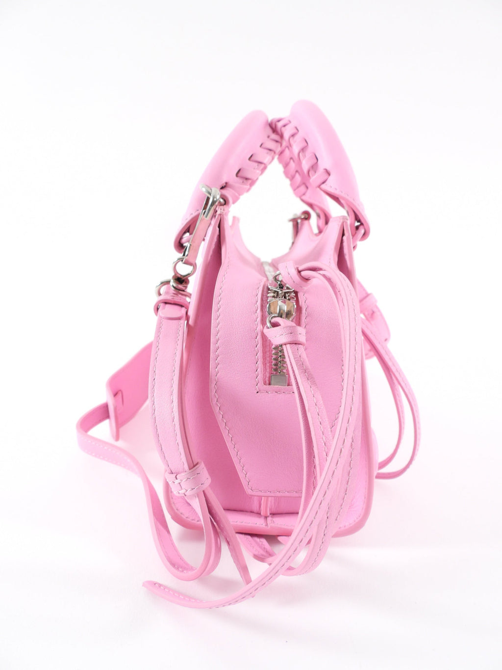 Balenciaga Pink Motocross Mini Neo Classic Leather Bag