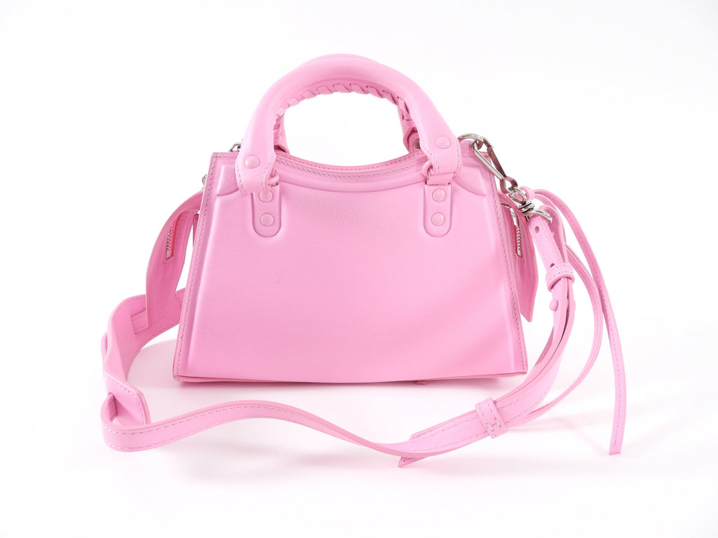 Balenciaga Pink Motocross Mini Neo Classic Leather Bag