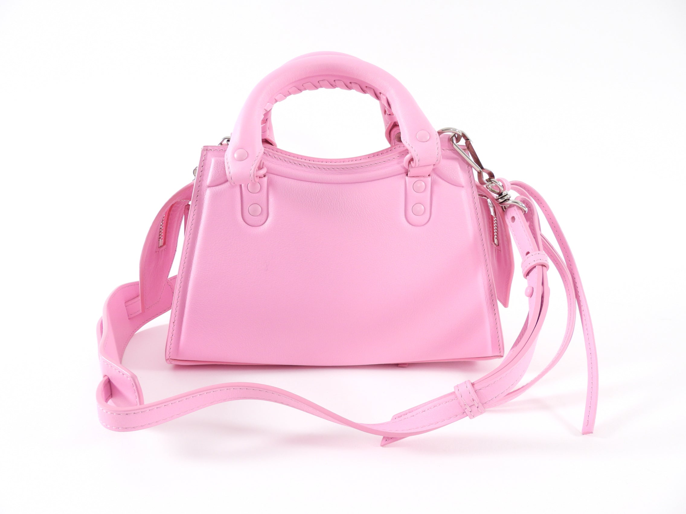 Balenciaga Pink Motocross Mini Neo Classic Leather Bag