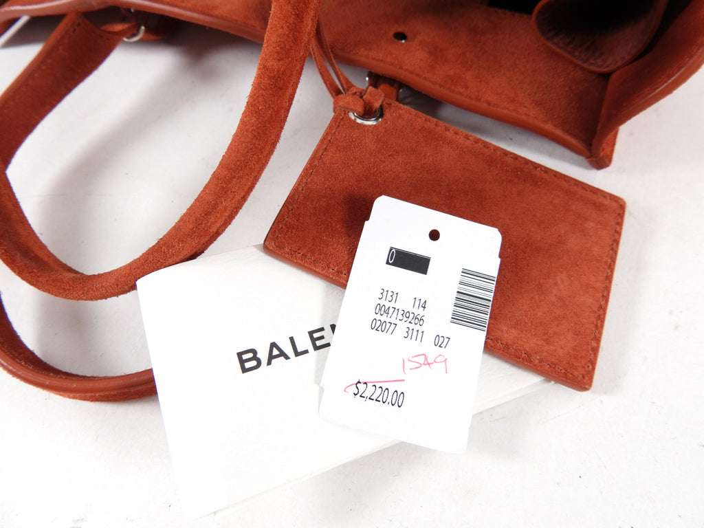 Balenciaga Paprika Suede Papier A4 Tote Bag