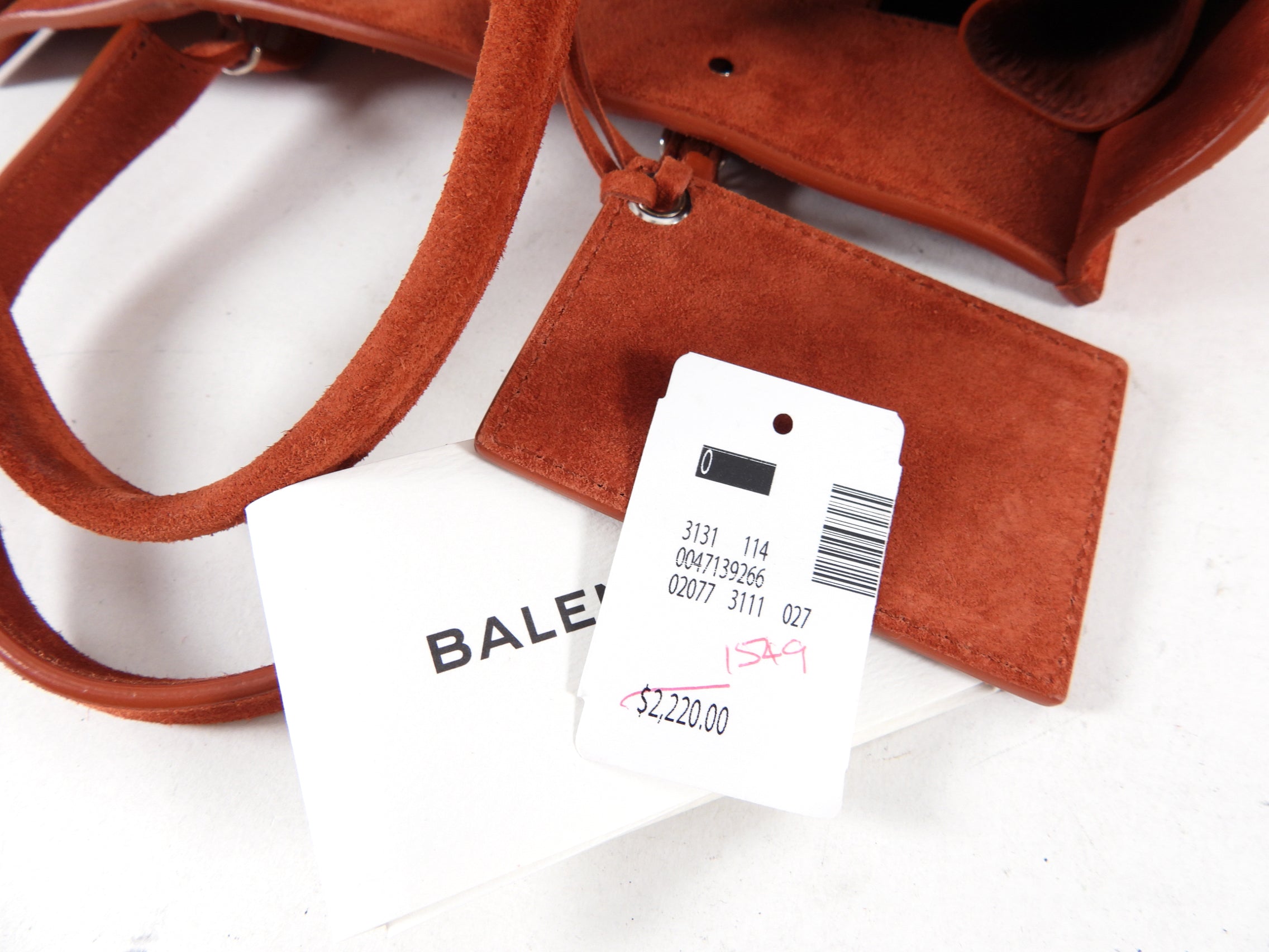 Balenciaga Paprika Suede Papier A4 Tote Bag