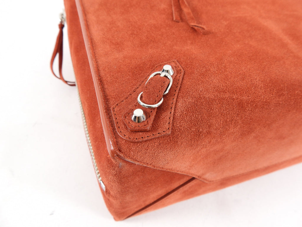 Balenciaga Paprika Suede Papier A4 Tote Bag