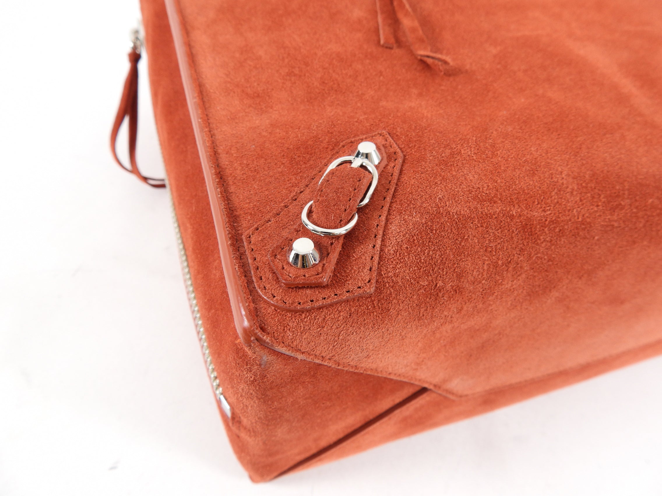Balenciaga Paprika Suede Papier A4 Tote Bag