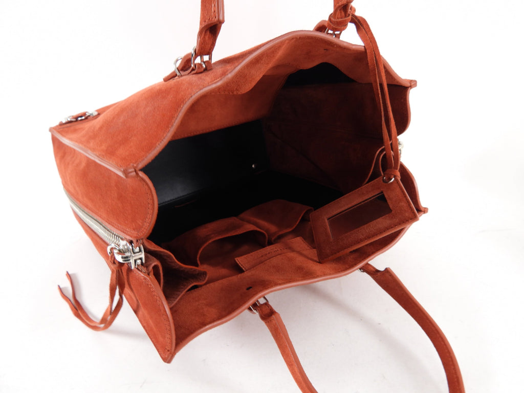 Balenciaga Paprika Suede Papier A4 Tote Bag