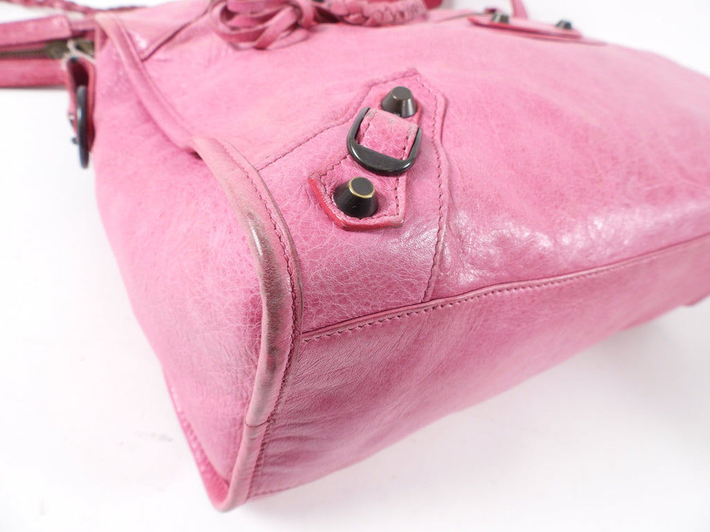 Balenciaga Pink Leather City Bag