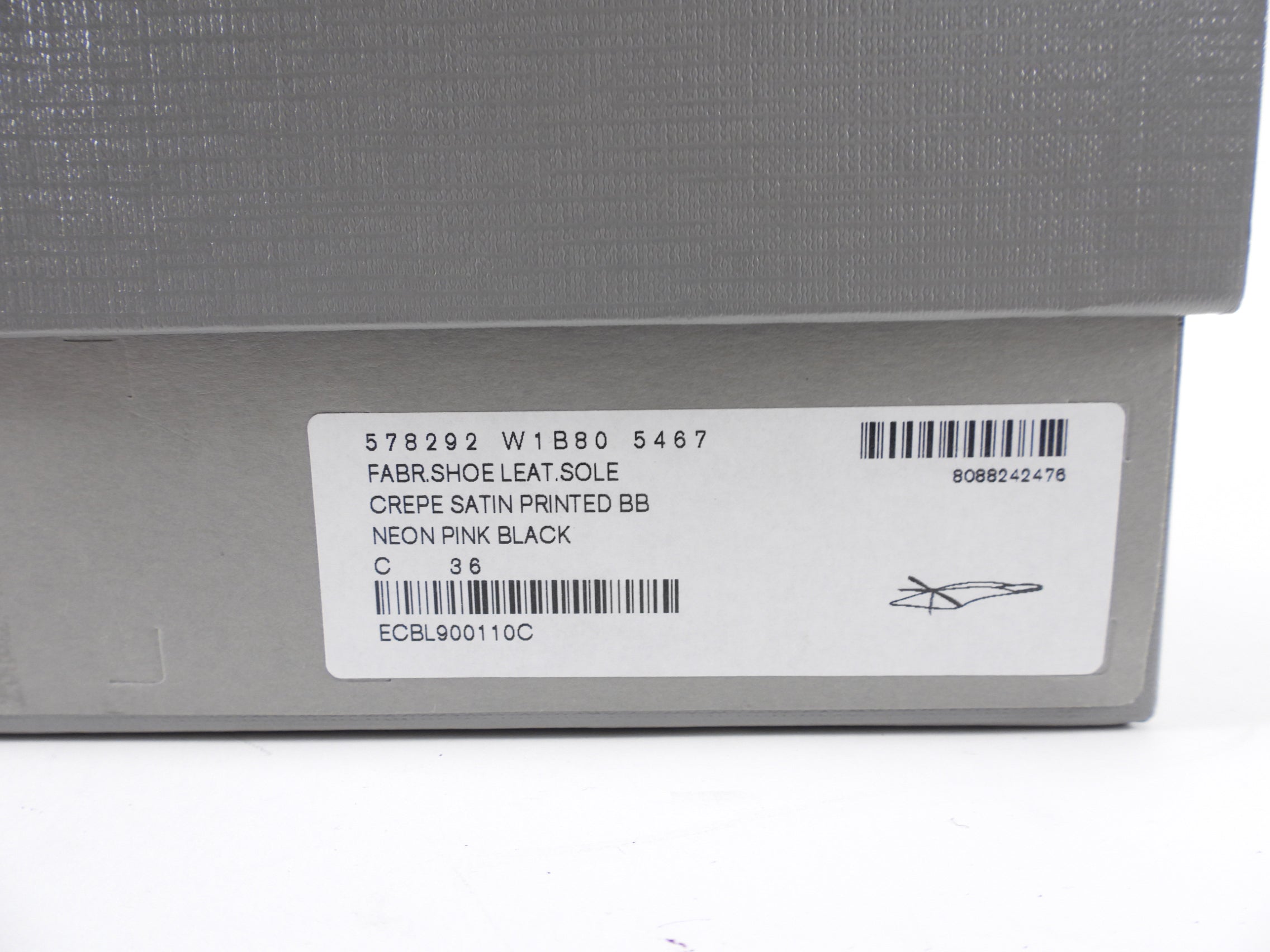 Balenciaga Pink Silk Crepe BB Logo Flat Knife Mule - 36