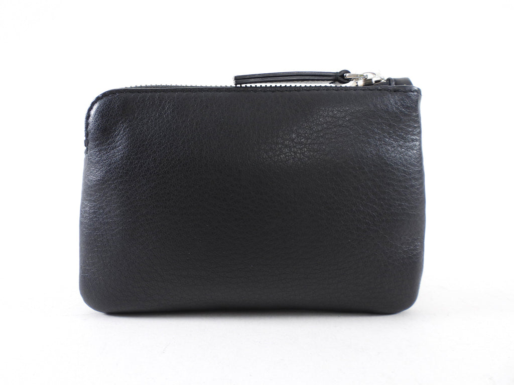 Balenciaga Black and White Logo Everyday Zip Pouch