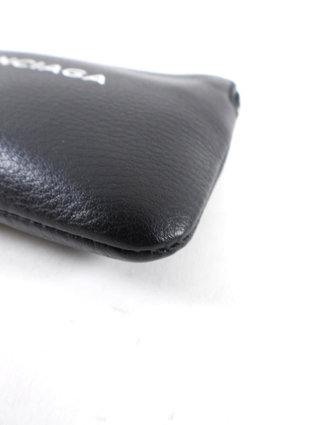 Balenciaga Black and White Logo Everyday Zip Pouch