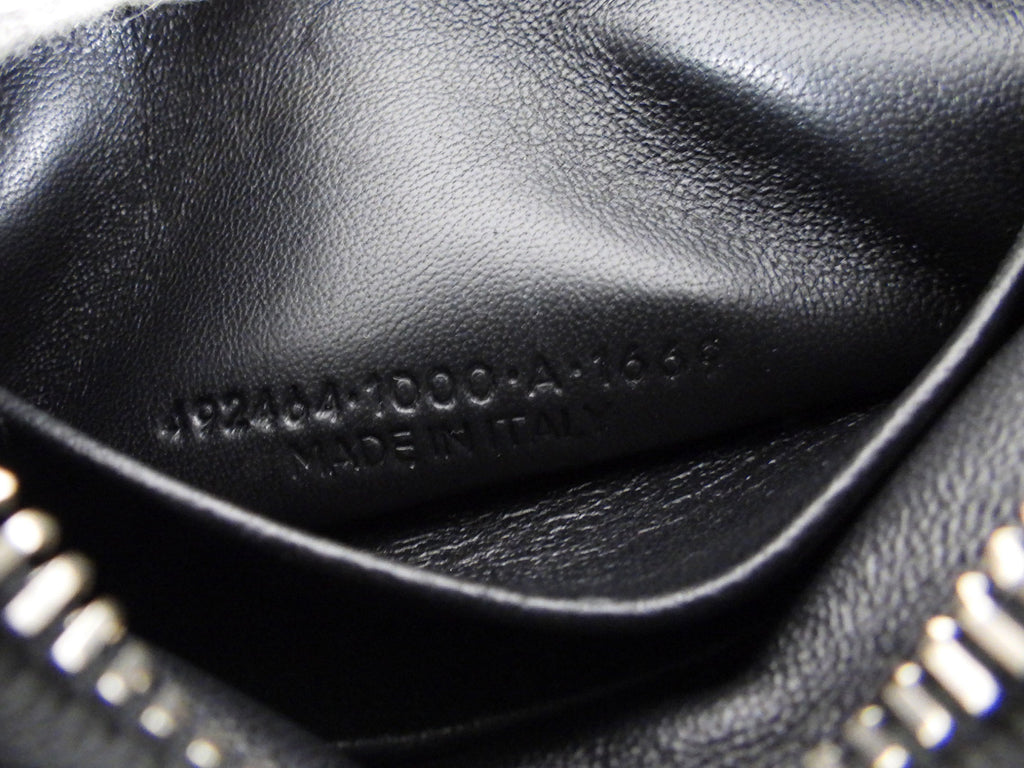 Balenciaga Black and White Logo Everyday Zip Pouch