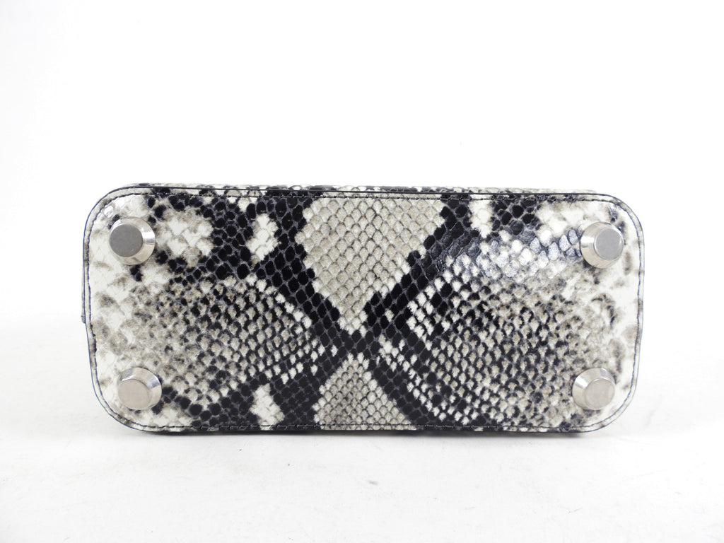 Balenciaga XXS Ville Python Printed Calfskin Mini Crossbody Bag