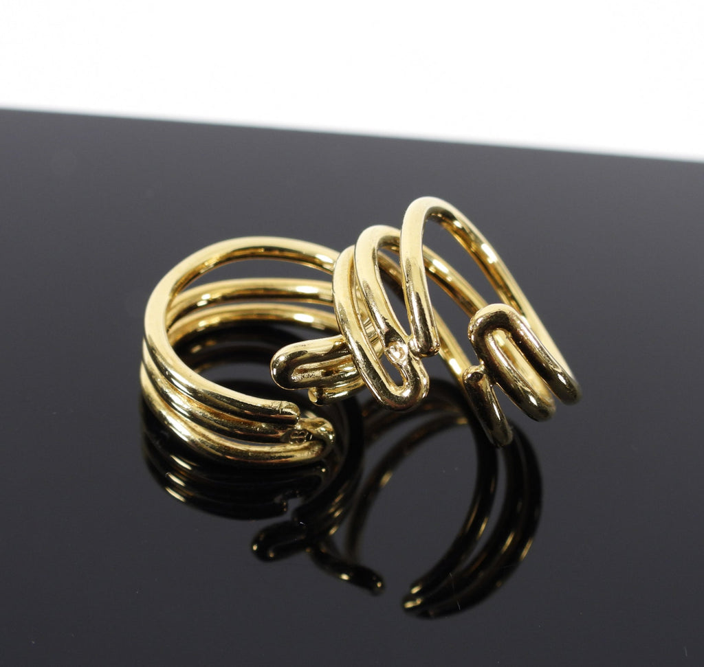 Balenciaga SS2013 Goldtone Wire Rings Set