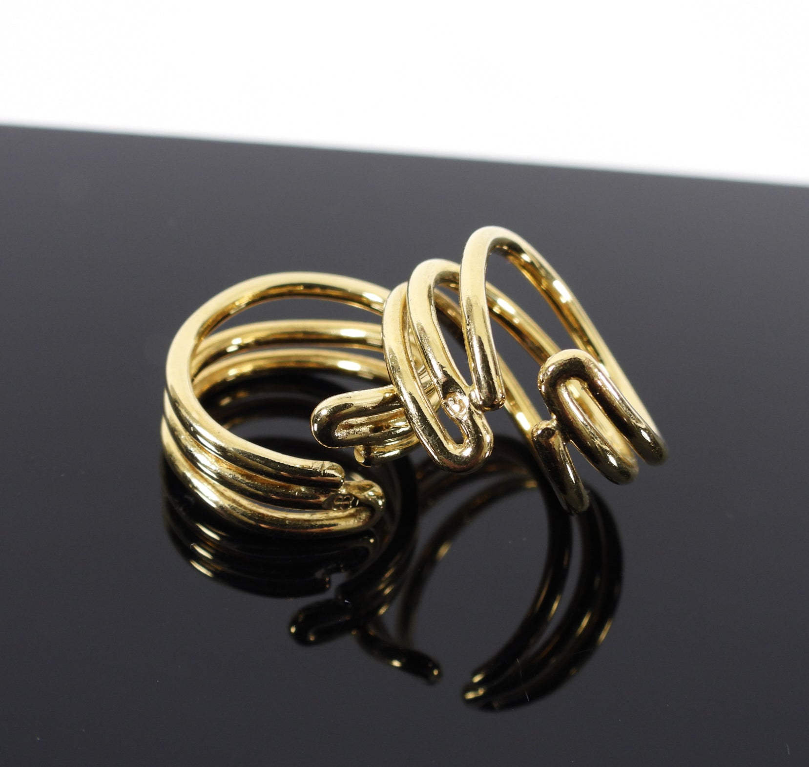 Balenciaga SS2013 Goldtone Wire Rings Set