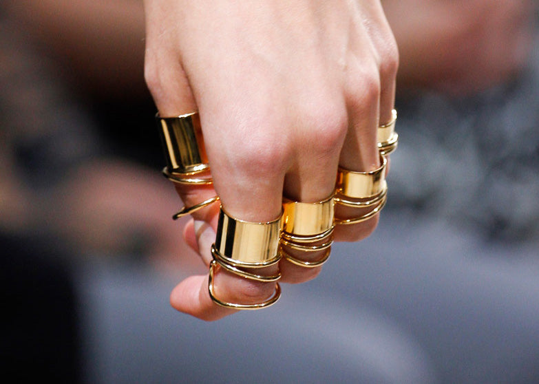 Balenciaga SS2013 Goldtone Wire Rings Set