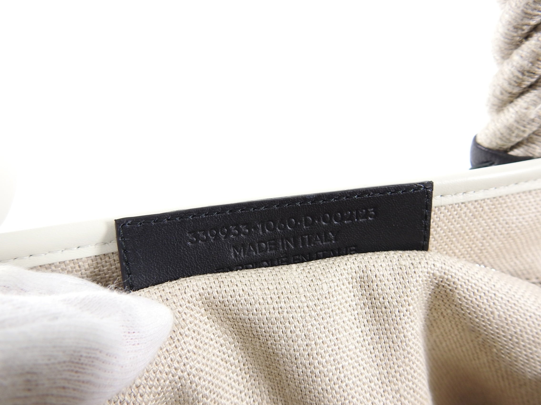 Balenciaga Black Leather Logo Cabas Cord Rope Bag