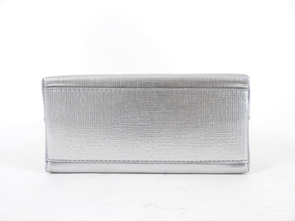 Balenciaga Silver Logo Shopping XXS North South Bag