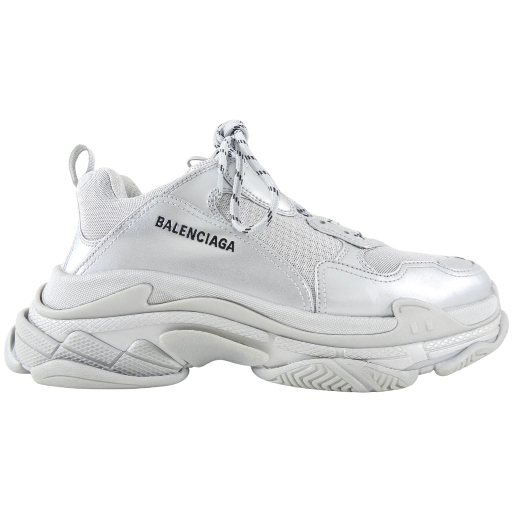 Balenciaga Silver Metallic Triple S Sneakers - Men's USA 11 / 44