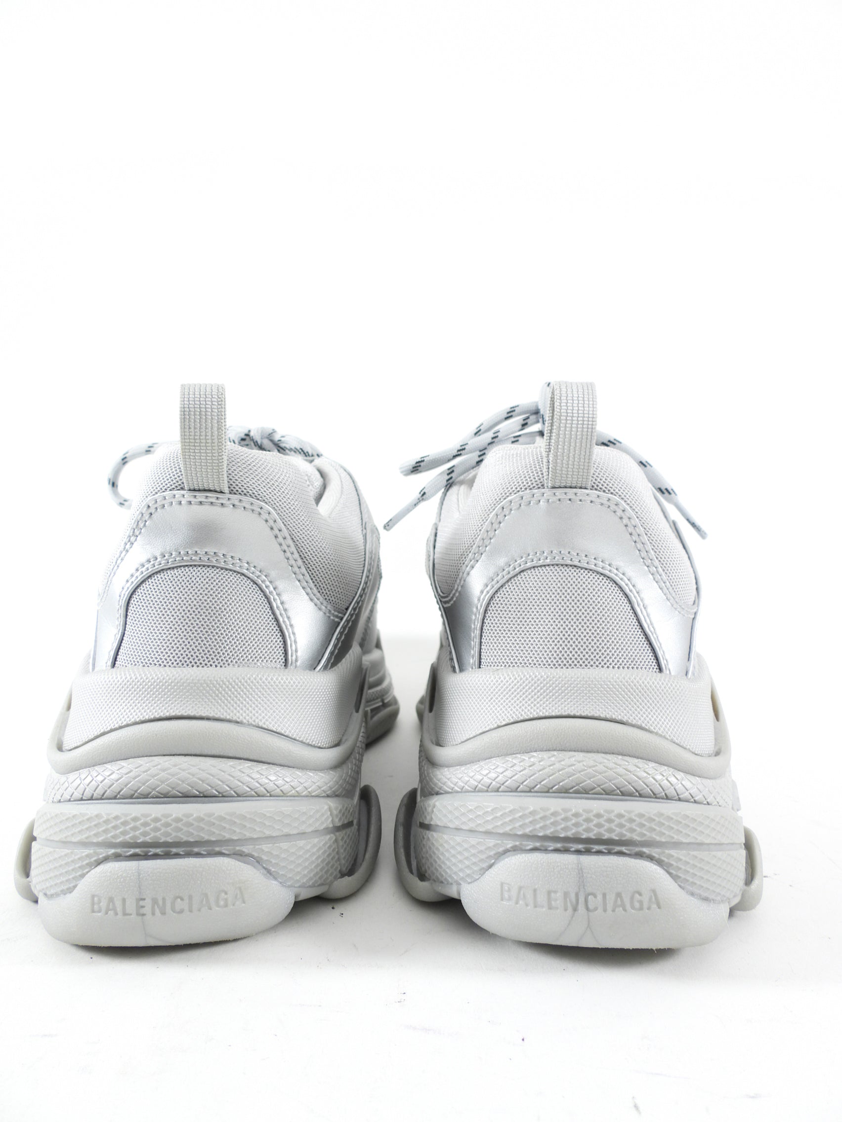 Balenciaga Silver Metallic Triple S Sneakers - Men's USA 11 / 44