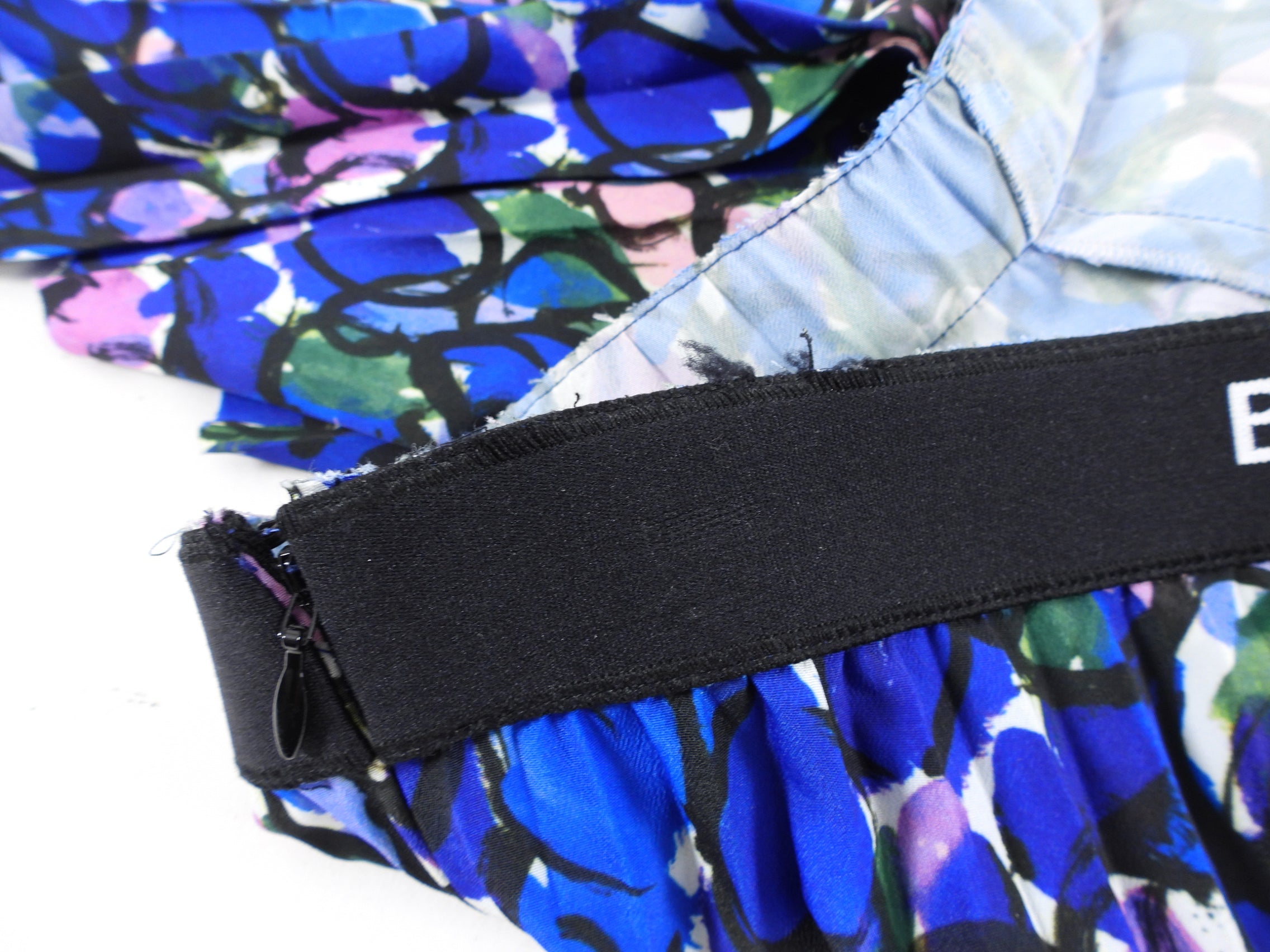 Balenciaga Purple Floral Pleated Logo Skirt - FR38 / M