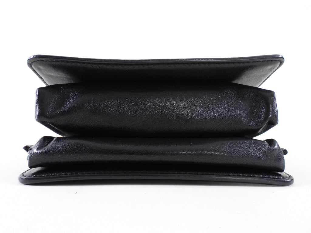 Balenciaga Black Embossed Leather Small Accordion Bag