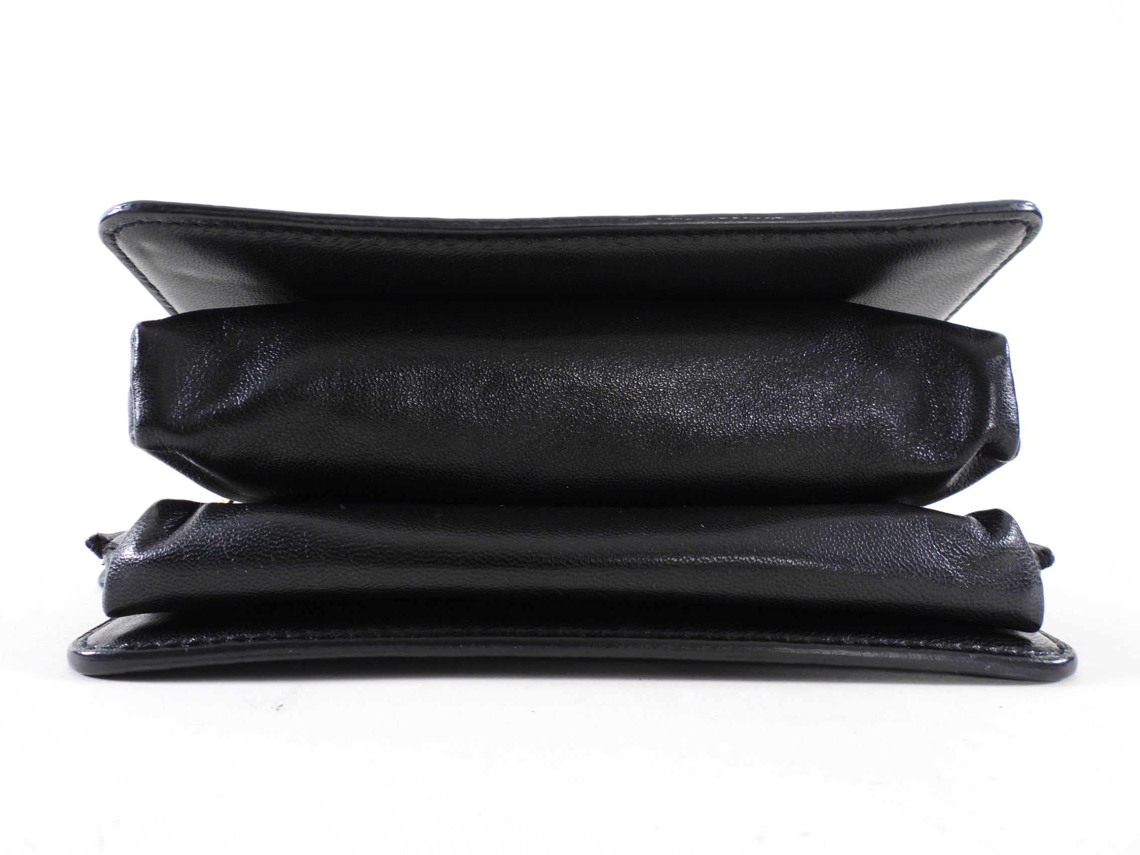 Balenciaga Black Embossed Leather Small Accordion Bag
