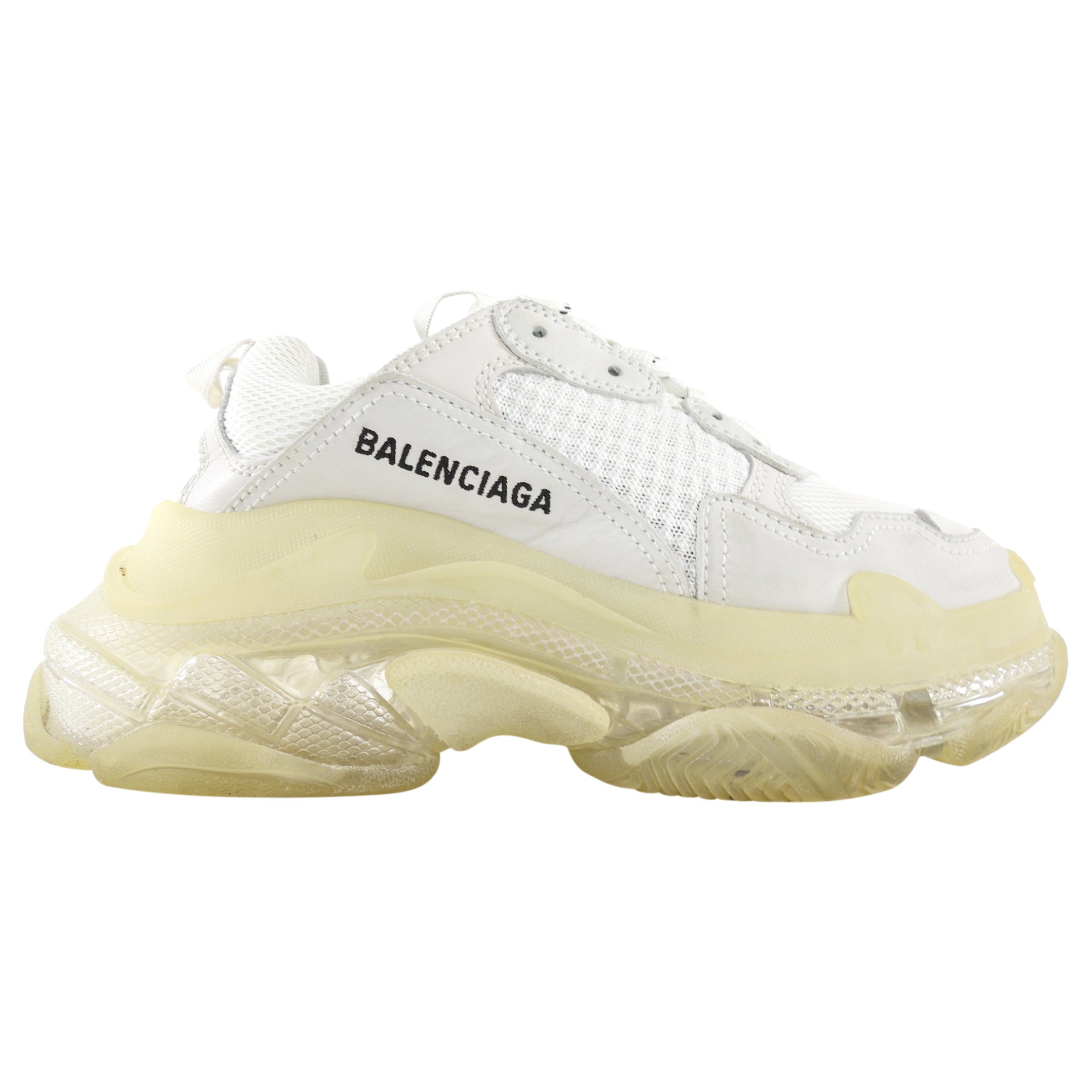 Balenciaga Triple S Sneaker in White Clear Sole - 36