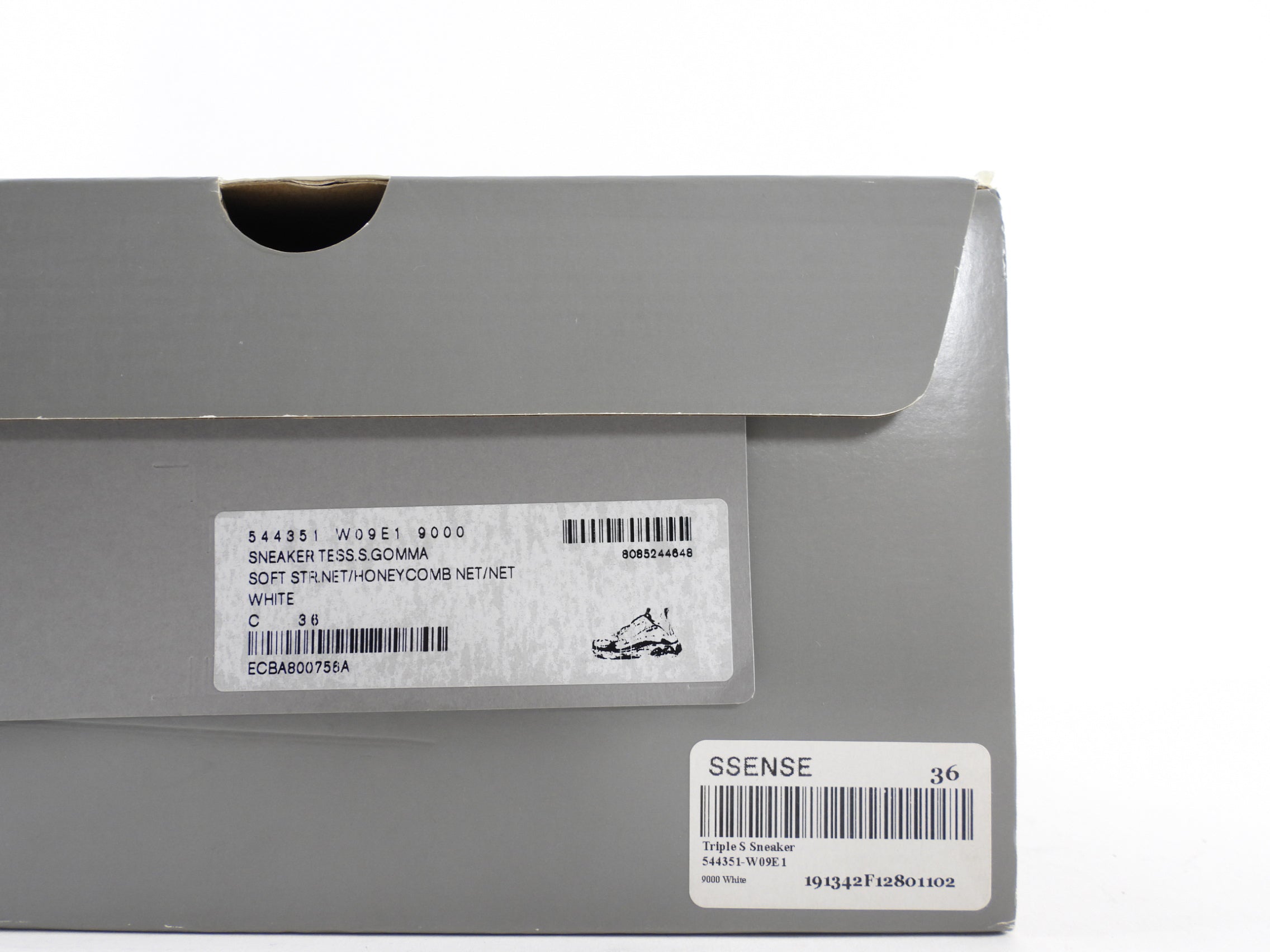 Balenciaga Triple S Sneaker in White Clear Sole - 36