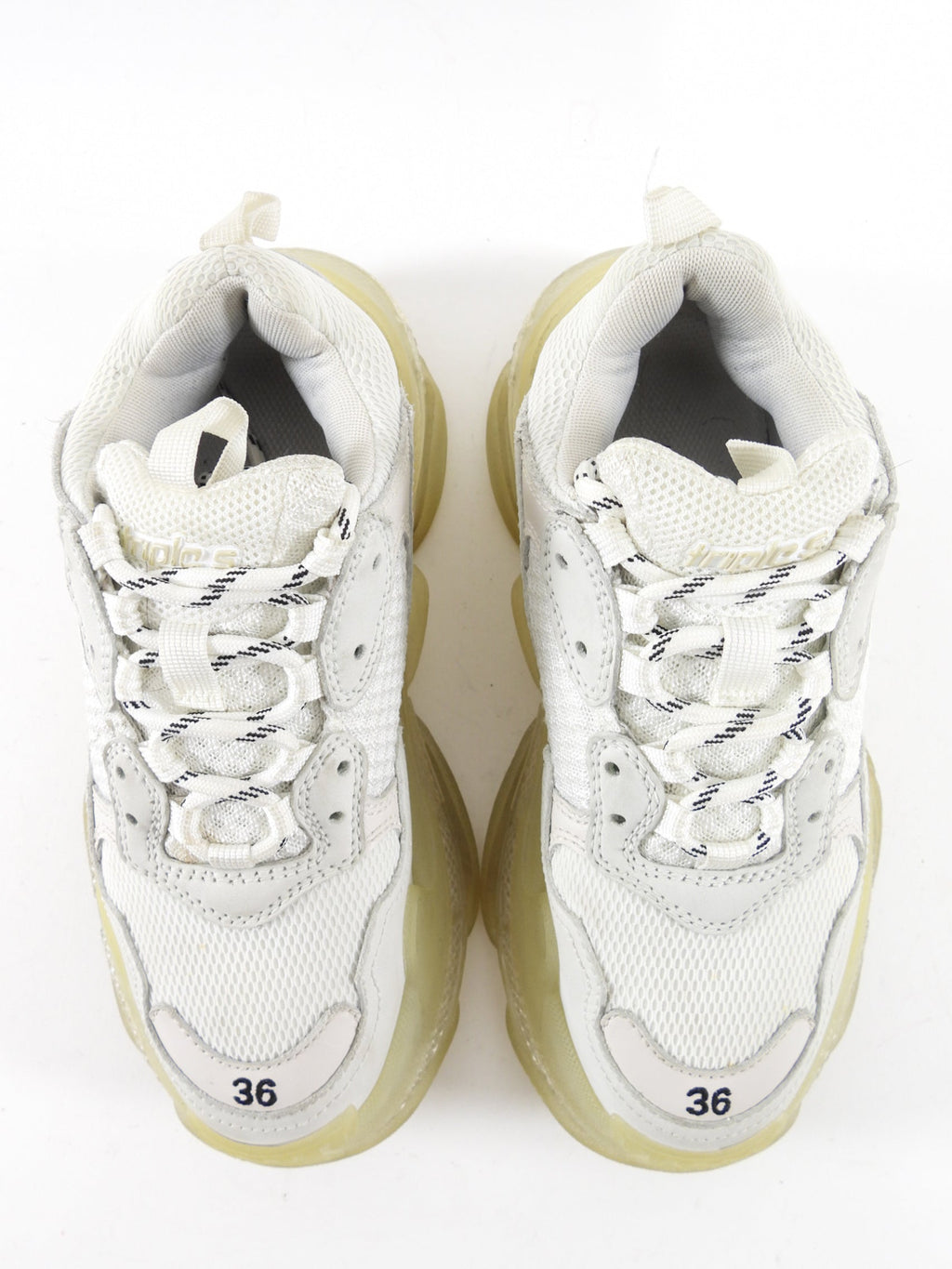 Balenciaga Triple S Sneaker in White Clear Sole - 36