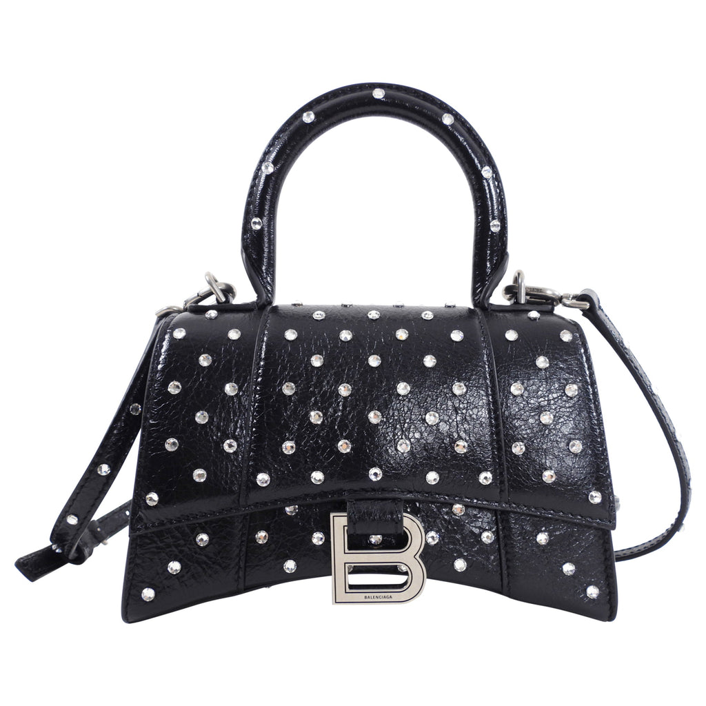 Balenciaga Black Hourglass XS with Rhinestones