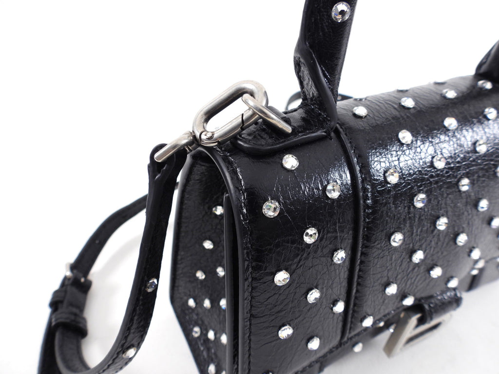 Balenciaga Black Hourglass XS with Rhinestones