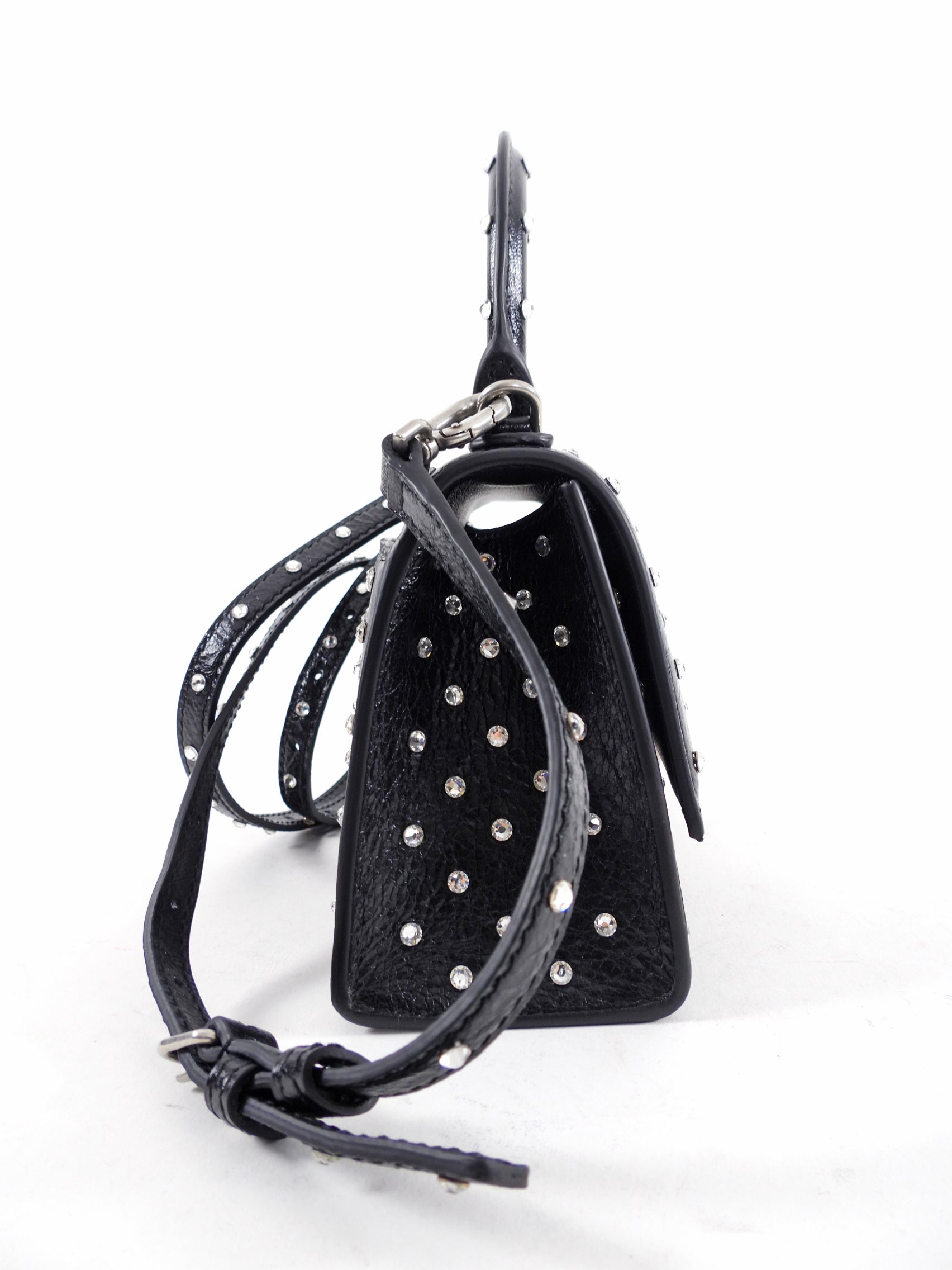 Balenciaga Black Hourglass XS with Rhinestones