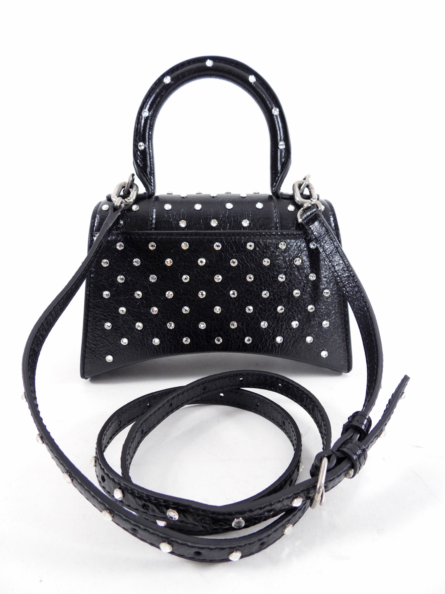 Balenciaga Black Hourglass XS with Rhinestones