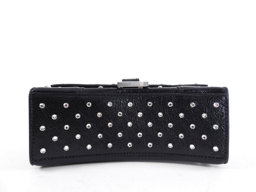 Balenciaga Black Hourglass XS with Rhinestones