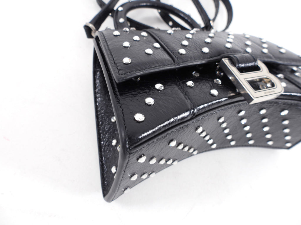 Balenciaga Black Hourglass XS with Rhinestones
