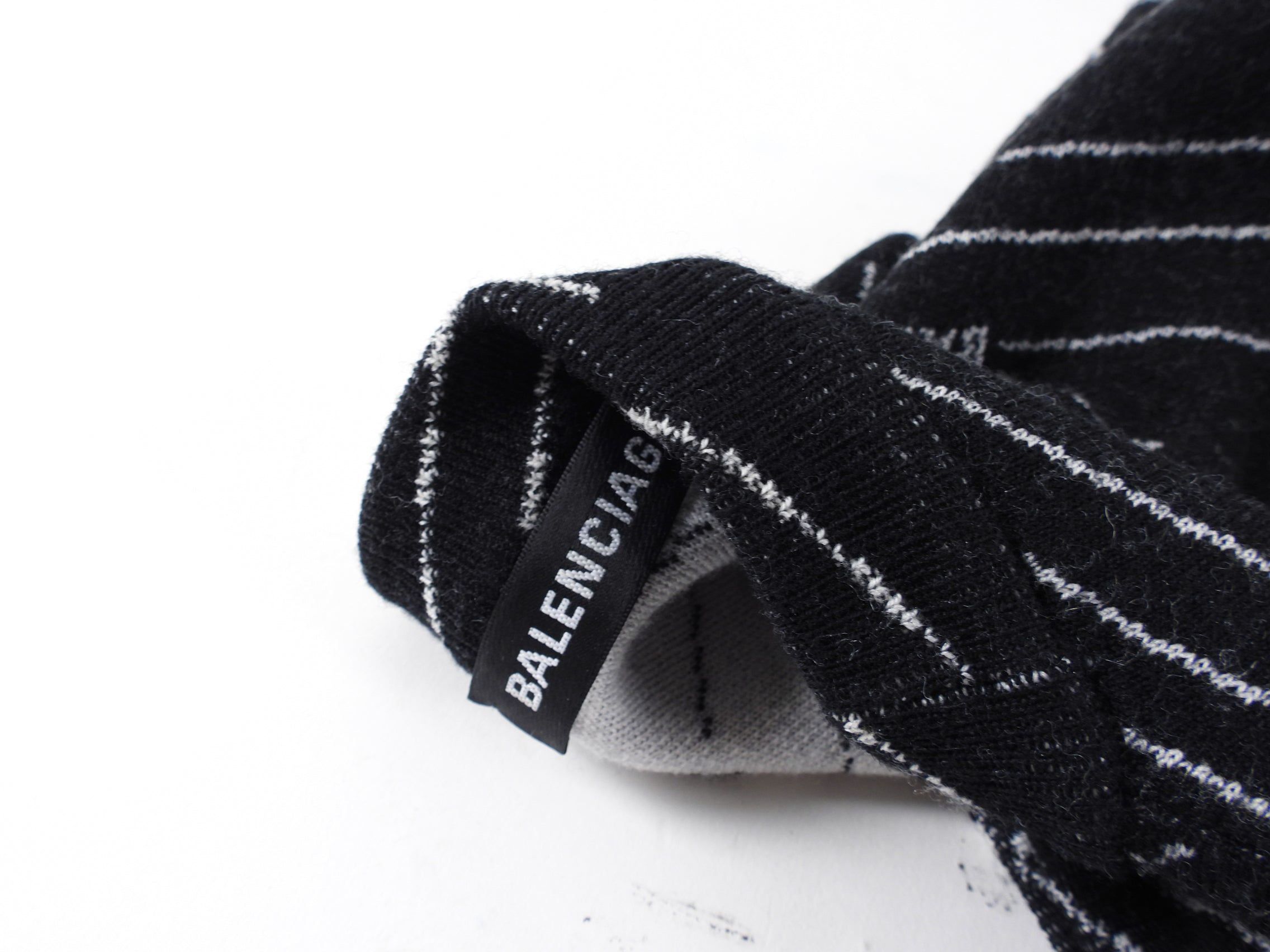 Balenciaga Black Wool Logo Knit Sweater - S / M