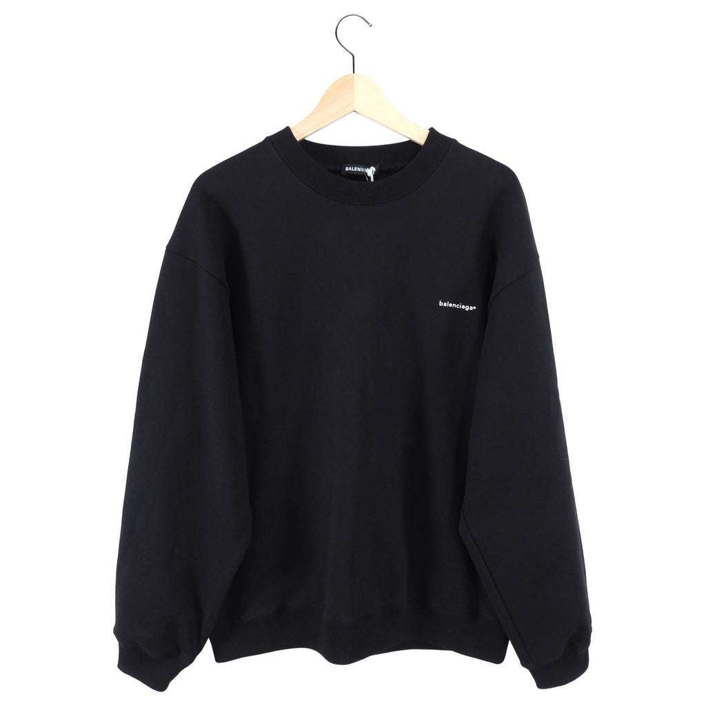 Balenciaga Black Logo Detail Sweatshirt - L
