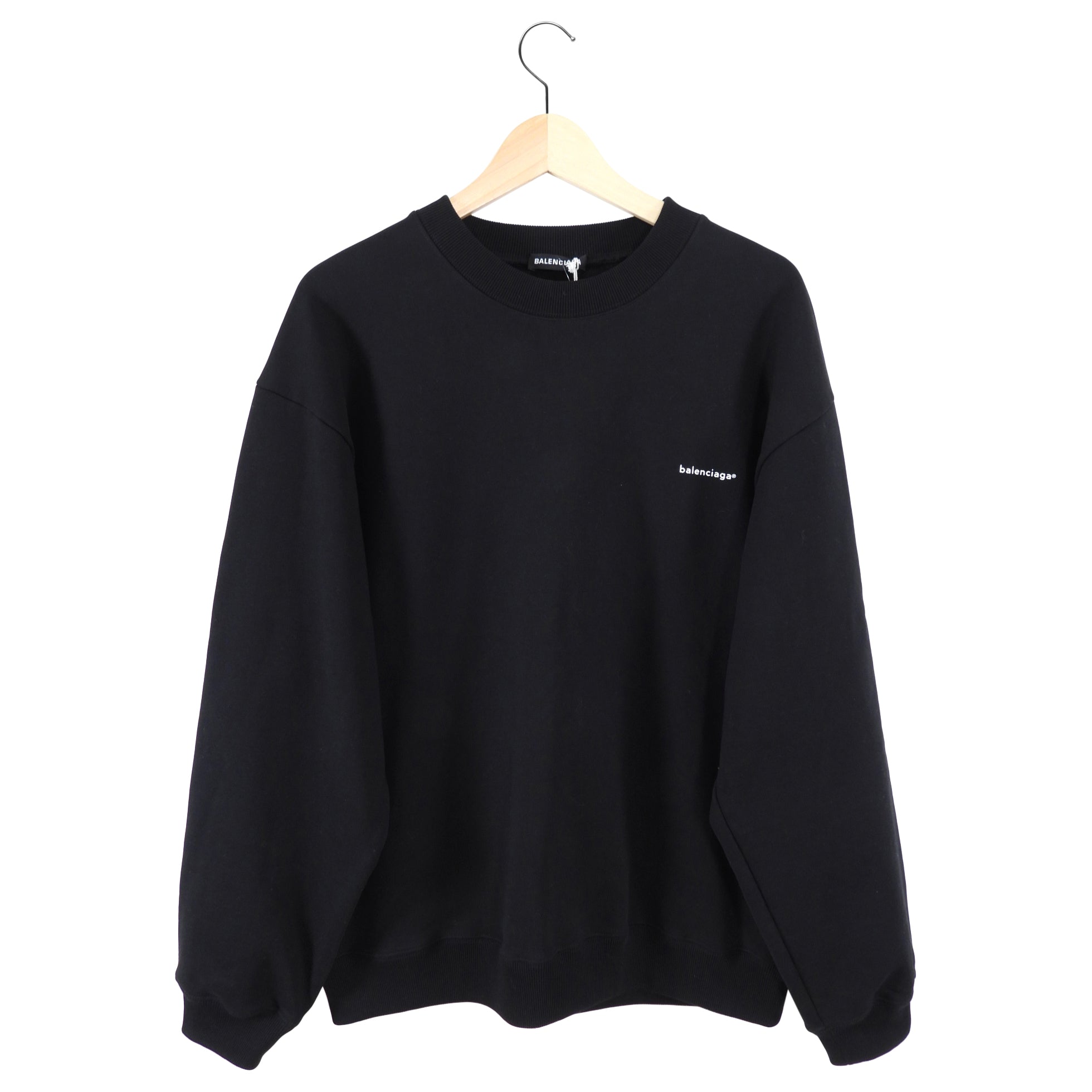 Balenciaga Black Logo Detail Sweatshirt - L