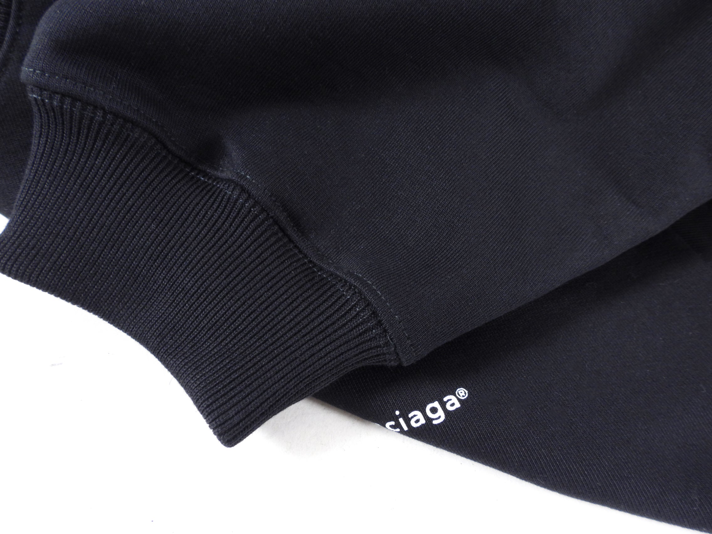Balenciaga Black Logo Detail Sweatshirt - L