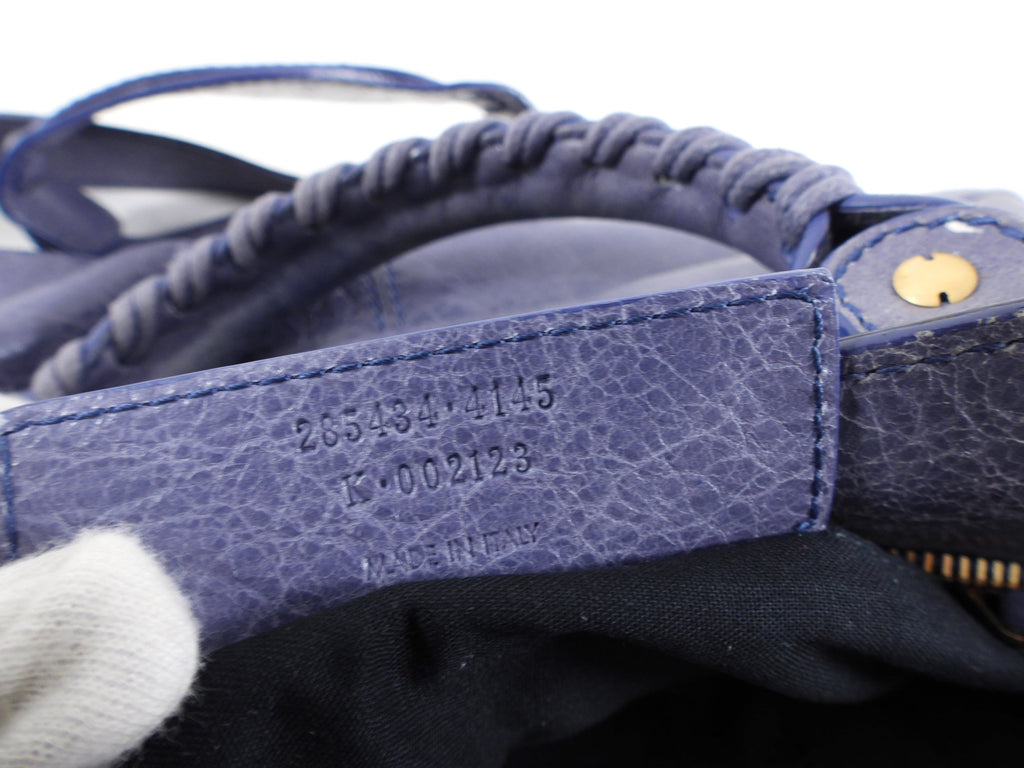 Balenciaga Periwinkle Blue Leather Town Bag