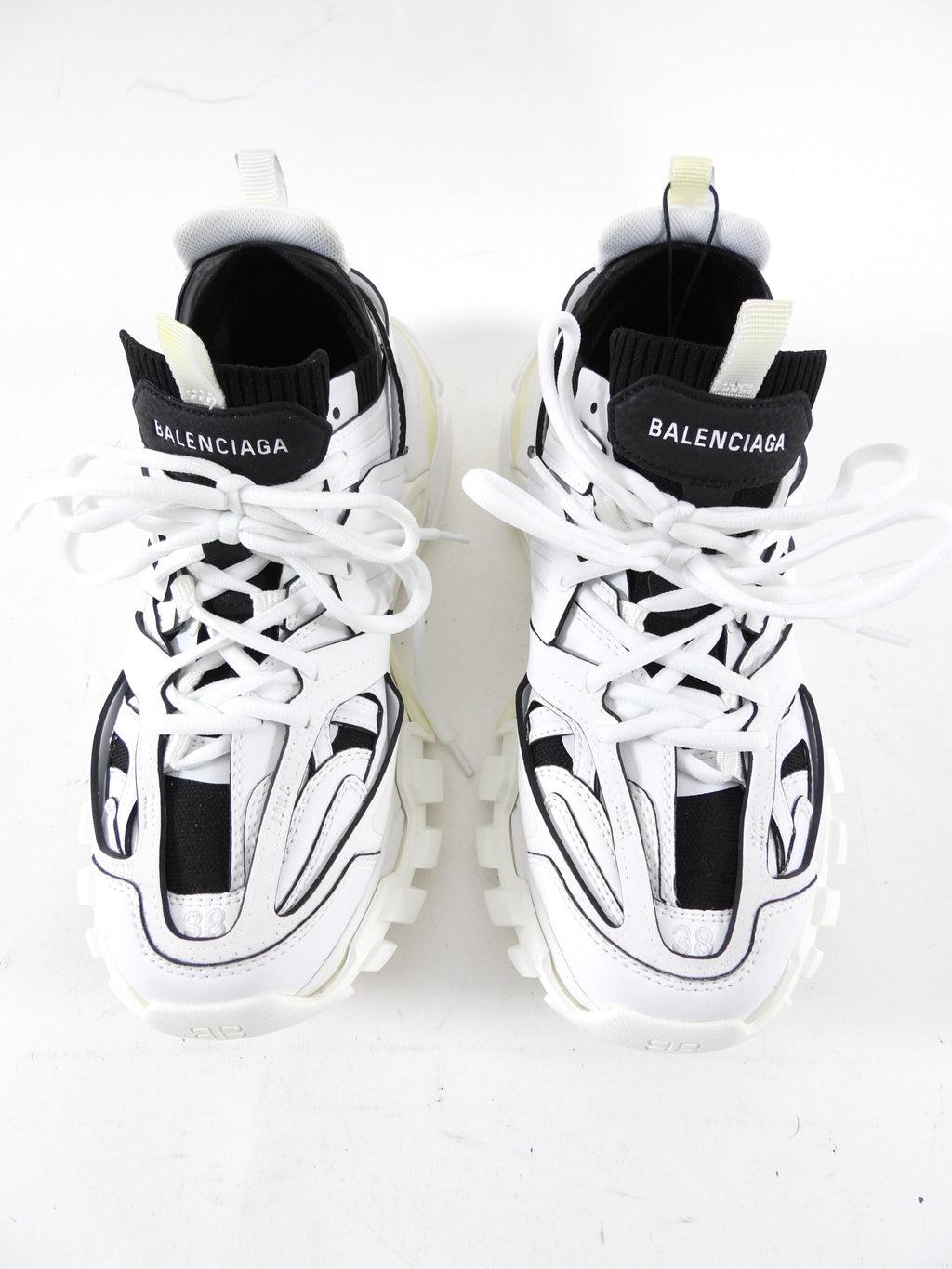 Balenciaga Black and White Track Sneakers - 38 (fits like 37 / 7)