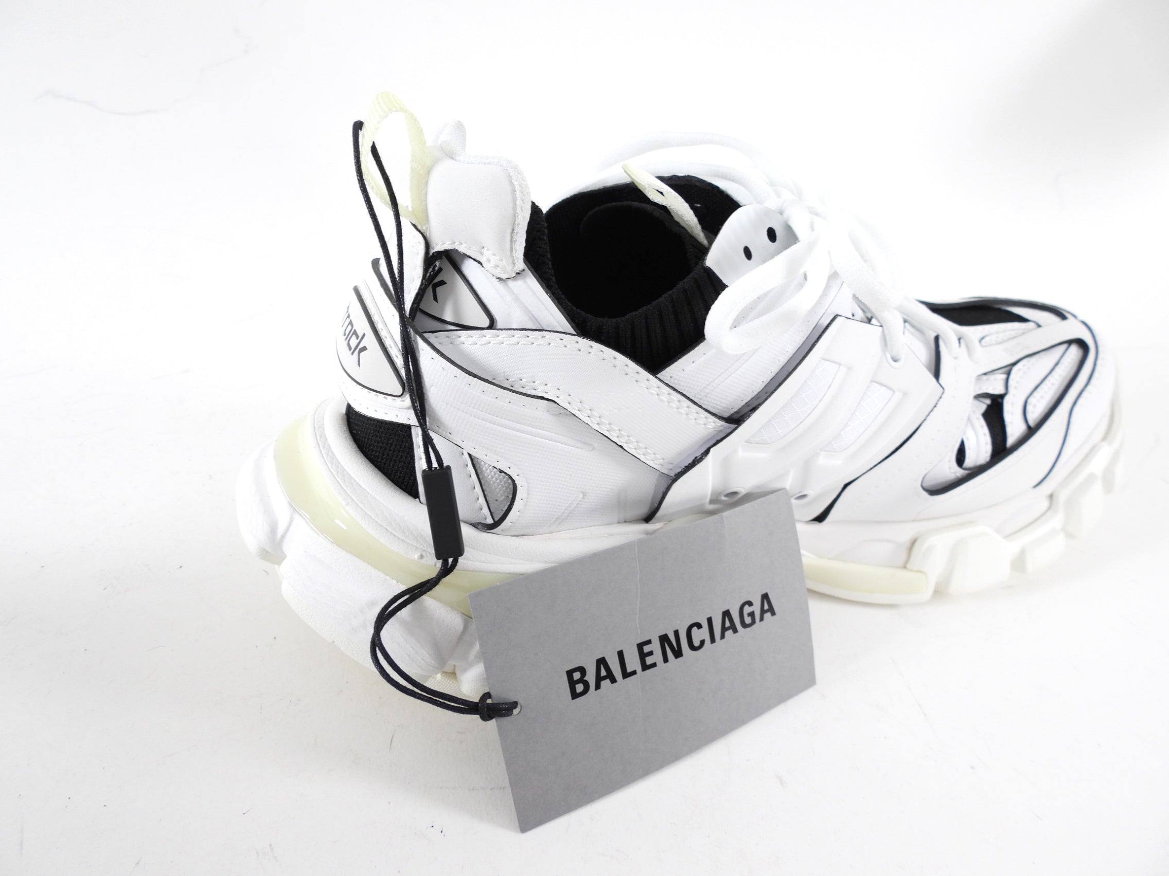 Balenciaga Black and White Track Sneakers - 38 (fits like 37 / 7)