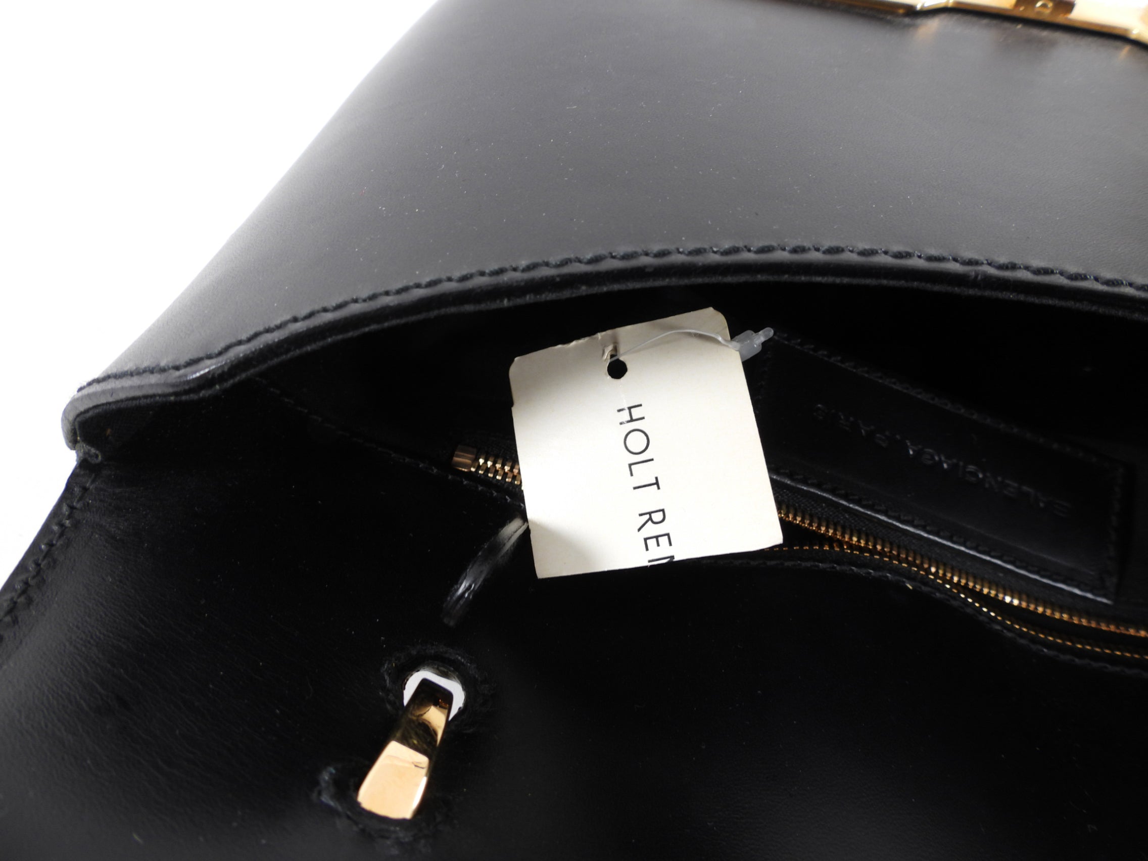 Balenciaga 2007 Black Tron Handbag with Gold Clasp