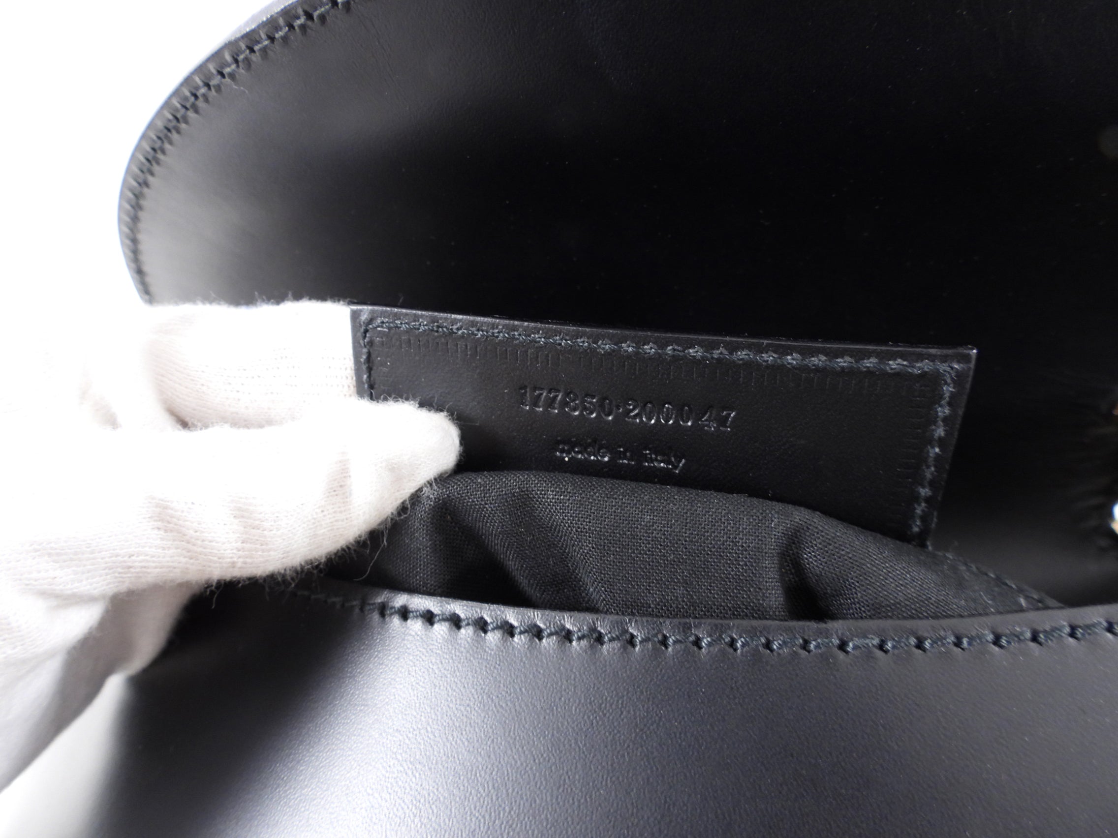 Balenciaga 2007 Black Tron Handbag with Gold Clasp