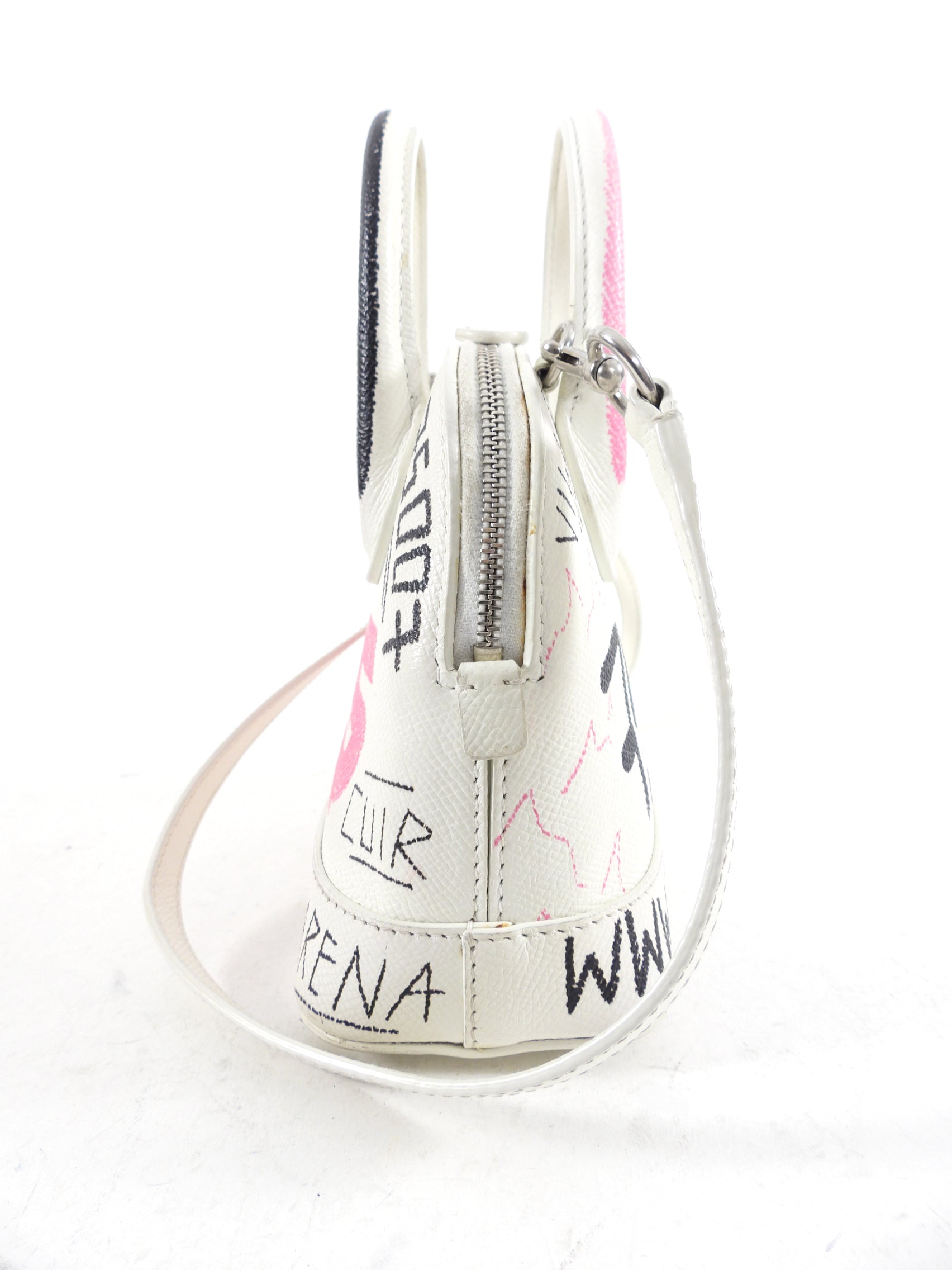 Balenciaga Limited Edition XXS Ville White Mini Crossbody Bag