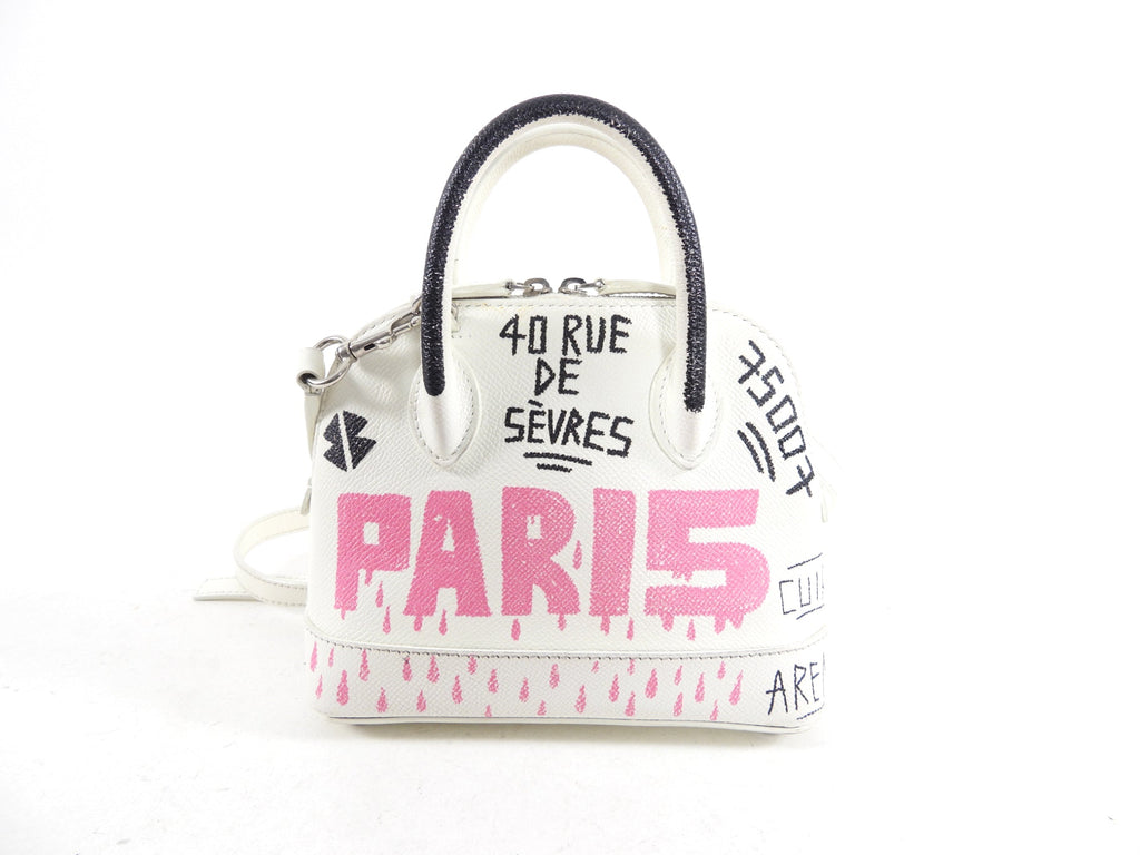 Balenciaga Limited Edition XXS Ville White Mini Crossbody Bag