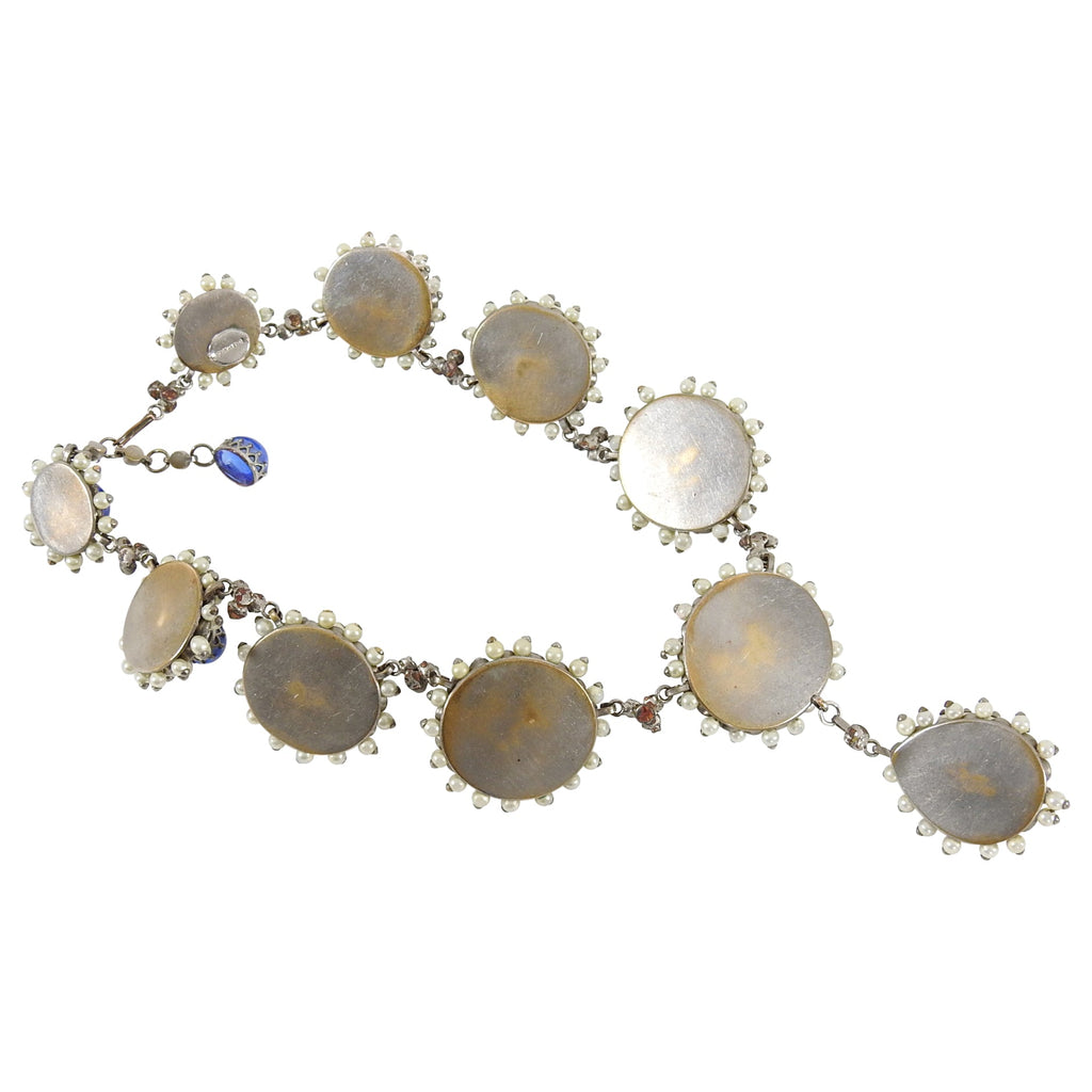 Balenciaga Goossens Vintage 1950's Poured Glass Faux Pearl Necklace