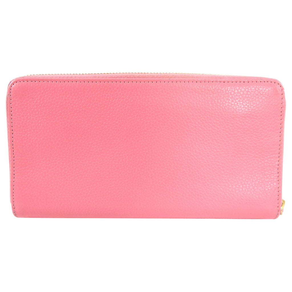 Balenciaga Pink Leather Classic City Zip Wallet