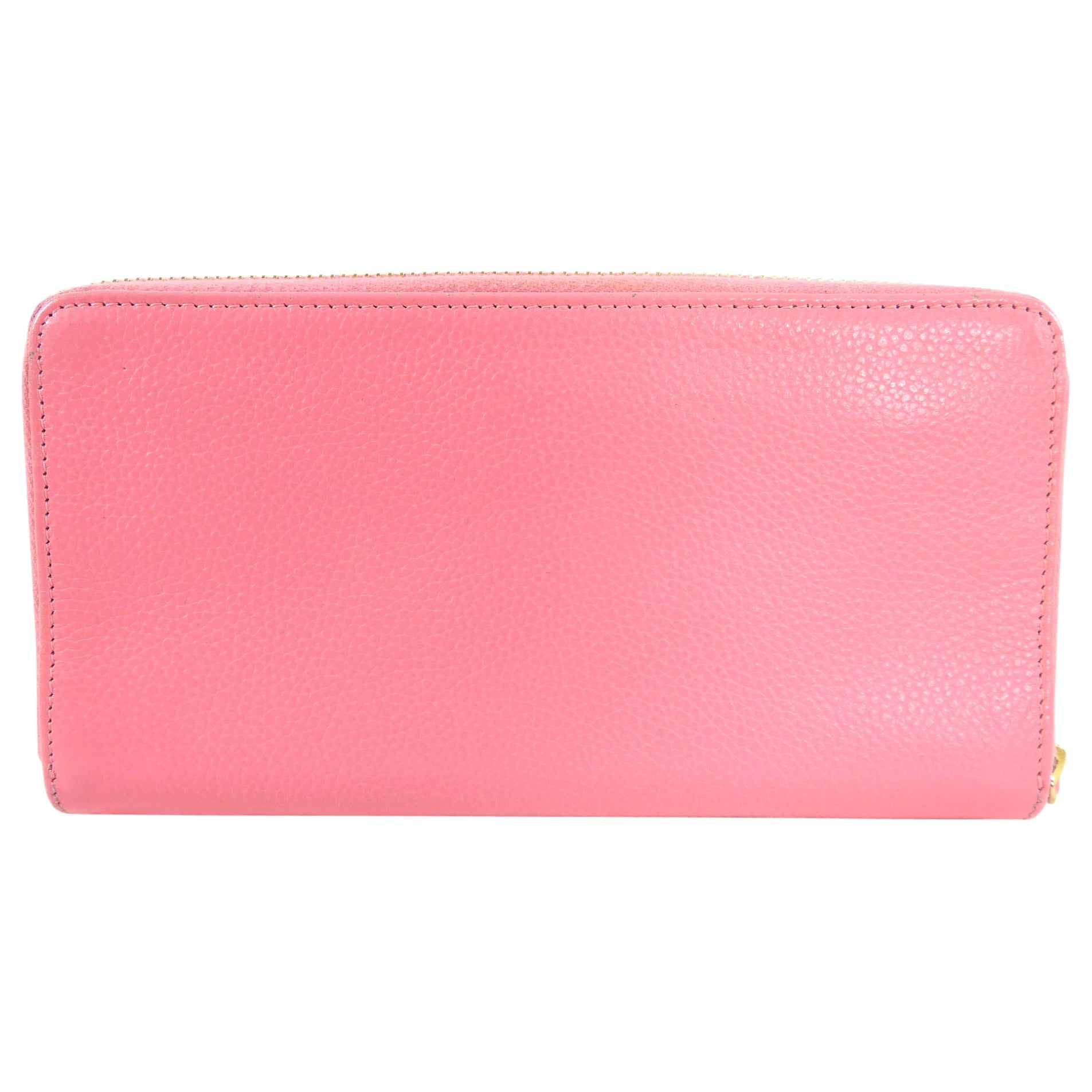 Balenciaga Pink Leather Classic City Zip Wallet