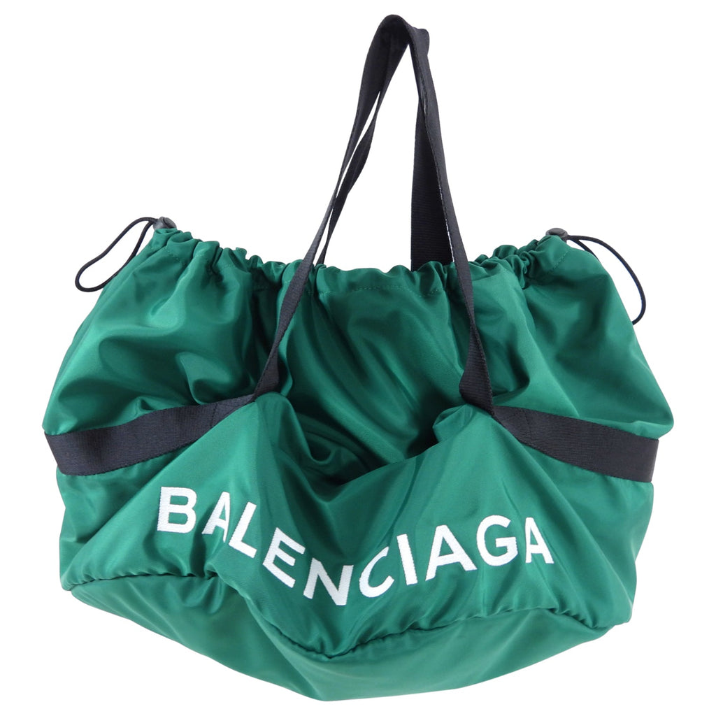 Balenciaga Green Nylon Large Wheel Bag
